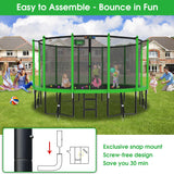 YORIN Tranpoline 12FT, Outdoor Tranpoline for Kids and Adults 1200LBS Tranpoline with Basketball Hoop, Enclosure Net, Back Yard Heavy Duty Recreational Tranpolines, ASTM Approved YORIN