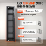 KAER Ammo Cabinet 59-Inch Tall Gun Cabinet Ammo Safe for Home Safes Use Quick Access with Ammunition Compartment and Removable Shelves Guns Accessories KAER