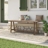 Warmiehomy Solid Wood Bench, 47.2” Rustic Farmhouse Entryway Bench for Living Room Dining Room Hallway Closet Room, Indoors & Outdoors Bench Warmiehomy