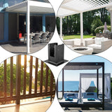 Wilkblck 4×4" Post Base 4PCS Stainless Steel Brackets Woodworks Pergola Kit Deck Post Base Railing Flange Anchor Wood Stand Kit Bolt Down Bracket Kit for 4x4 Lumber Wilkblck