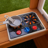 KidKraft Sterling Falls Wooden Swing Set/Playset with Clubhouse, Mailbox, Slide and Play Kitchen KidKraft