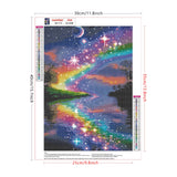 Lxmsja Moon Diamond Art Kits for Adults, Starry Night DIY Full Drill Diamond Painting Kits for Beginners, 5D Gem Art Crafts for Adults, Home Wall Decor 12x16 inch Lxmsja
