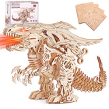 RMOKA 3D Wooden Puzzles for Adults, Building Sets Walking and Roaring Dragon Wooden Model Kit - DIY Mechanical Dragon Puzzle Toys for Boys Kids Ages 8-12-14, Gifts for Teen Men with Lifelike Walk RMOKA