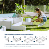 PASAMIC Durable Vinyl Raised Garden Bed, 6x3x1ft Raised Bed for Gardening, Planter Box with Open Bottom, Raised Garden Bed Outdoor, DIY Above Ground Garden Bed for Fruit, Vegetables, Herbs PASAMIC