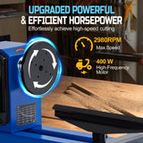 Wood Lathe, 14" x 20" Benchtop Wood Lathe Machine 0.5 HP Infinitely Variable Speed 1040-2980 RPM, Wood Turning Lathe Machine with Wrench & 2 Chisels for Woodworking, Woodturning Garvee