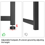 Topeakmart Industrial Home Office Table Computer Writing Desk with Power Outlet and Bookshelves, 47 Inch PC Laptop Table with Hutch Storage Shelves and 2 USB Ports for Home Office, Gray Topeakmart
