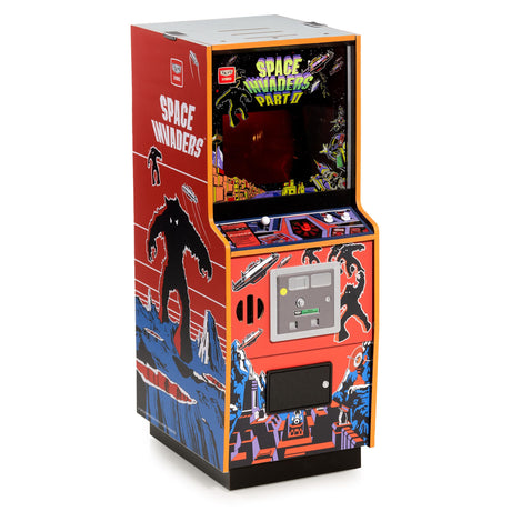 Numskull Quarter Arcades Space Invaders II Collector's Edition Mini Arcade - 1/4 Scale Authentic Wooden Replica, Original ROM, Rechargeable Battery & 3W Speakers for Retro Enthusiasts quarter arcades