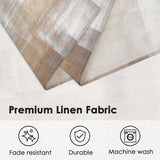 Emvency Farmhouse Placemats Set of 4, 12x18 Inch Modern Abstract White and Brown Art Painting Table Mats for Outdoor Home Party Kitchen Dining Decoration Emvency