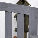 Outsunny 56" Grey Wooden Two-Seater Garden Bench with Backrest and Armrests Outsunny