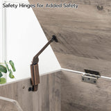 HOOBRO Storage Bench, 39.4” Retro Wooden Storage Chest with U-Shaped Cut-Out Pull, Safety Hinge, Supports 220 lb and Easy Assembly for Toy Box Organizer (Greige) BG771CW01 HOOBRO