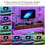 Royalcraft 70" Large TV Stand with Storage and Led Lights, Console Table with 3 Drawers, TV Entertainment Center for up to 75" Television, Wood TV Media Cabinet for Living Room Bedroom, Beige & Walnut RoyalCraft