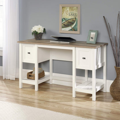 Sauder Cottage Road Desk, Soft White finish - WoodArtSupply