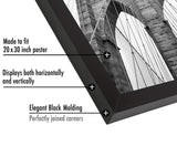 Americanflat 20x30 Poster Frame with Polished Plexiglass - Black Picture Frame - Wide Photo Frames Made of Engineered Wood for Vertical or Horizontal Wall Display - Epic Collection - Black Americanflat