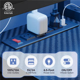 Bestier Gaming Desk with Power Outlet, 71.5 inch LED Computer Desk with Monitor Stand, L Shaped Large Desk with Metal Shelf, Cup Holder & Headset Hooks, Corner Desk for Bedroom 3D Carbon Fiber Bestier