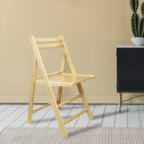 Casual Home Wooden Folding Chairs 2-Pcs Set, 17" W x 18" D x 30.75" H, Natural Casual Home