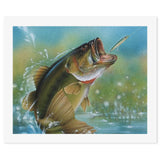 Bass Fishing Paint by Numbers for Adults Beginner DIY Painting Kits Wall Art for Home Office Decor WoodArtSupply
