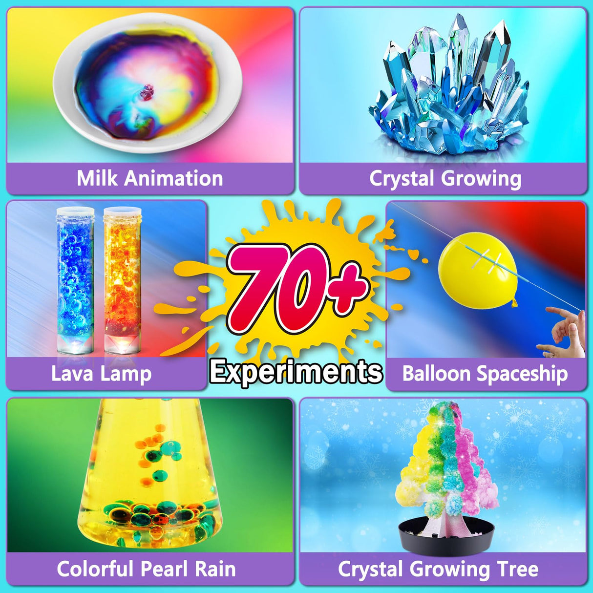 UNGLINGA 70+ Experiments Science Kit for Kids, Chemistry Set, Educational Toys Gifts Idea for Boys and Girls Birthday Christmas S.T.E.M Toy Project UNGLINGA