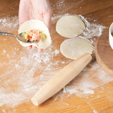 French Rolling Pin for Baking - Tuyotue 7.9 Inches Beech Wood Tapered Rolling Pin Dough Roller for Pizza Dough, Pie Crust Cookie Fondant Dumpling Tuyotue