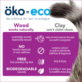ökocat Less Mess Low Tracking Wood Clumping Cat Litter Mini- Pellets, Unscented, 14.8 pounds - Natural Ingredients, Stops Odor, Clumps Solid, 99% Dust Free, Great for Long-Hair Breeds, All Cats ÖKOCAT