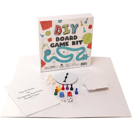 DIY Board Game Kit - Make Your Own Board Game Kit with Double-Sided Blank Game Board, Blank Board Game Box, Board Game Pieces, Board Game Accessories da Vinci's Room