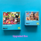 100 Pieces Jigsaw Puzzles for Adults - Cat Puzzles for Kids Ages 6-8 8-10 10-12 - Picnic Kittens and Donuts Mulic