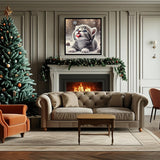 CHWGLFGG 5D Diamond Art Kits for Adults Beginners, Cat Diamond Painting Kits, DIY Full Round Drill Winter Snowy Paint by Diamonds Dot Gem Art for Adults, Home Wall Decor 13.7X 13.7 Inch CHWGLFGG