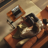 YSSOA Mobile Small Standing Desk - Rolling Desk with Adjustable Height and Lockable Wheels, Sit-Stand Laptop Table, Portable Computer Workstation, Brown YSSOA