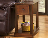 Signature Design by Ashley Breegin New Traditional Wooden Chair Side End Table, Brown Signature Design by Ashley