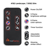 Real Flame Crawford Slim 48" Indoor Electric Fireplace with Mantel for Living Room or Bedroom, Replaceable Fireplace Insert Heater, Realistic Log and Flame Effect, Remote Control, Timer, White Real Flame