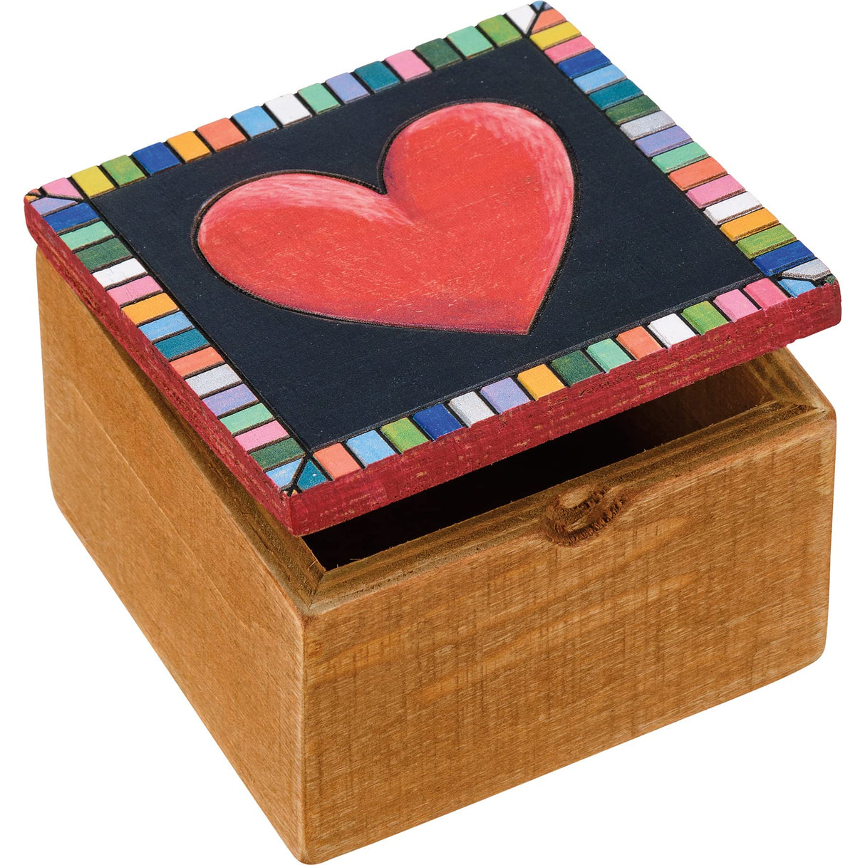 Primitives by Kathy Rustic Wooden Hinged Box - Home and Office Decor, Farmhouse Design, Desk and Shelf Decorations, Memory and Keepsake Box Primitives by Kathy
