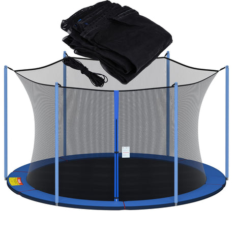 NONMON Trampoline Net Replacement for Straight 6 Pole, 14ft Trampoline Net Round Frame Safety Enclosure Net UV-Resistant Weather-Resistant Breathable Durable Net with Adjustable Straps(Net Only) NONMON