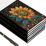 Sunflower Diamond Painting Notebook for Adults, A5 Diamonds Art Journal and DIY Sketchbook, Diamond Art Kit Supplies,Gift for Beginners, Craft Lovers, Artists. (Sunflower) Generic