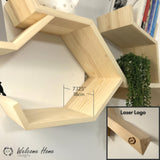 W/H Tree Branch Shelf - 18 x 48 x 7 Inch Solid Pine Wooden Tree Bookshelf, Farmhouse & Nursery Shelf W/H