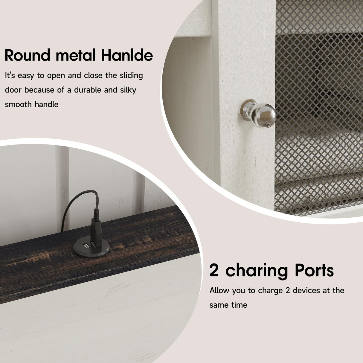 Halitaa Farmhouse Full Bed Frame with Storage, Full Size Bed Frame with 51" Tall Headboard & Charging Station,Wood Platform Bedframe with Led Lights & Storage Bench, No Box Spring Needed,White Halitaa