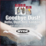 Hyde Tools 09165 Dust-Free Drywall Vacuum Hand Sander with 6-Foot Hose Hyde