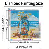 GXGLLPZBY 5D Diamond Painting Kits for Beginner, DIY Flower Ocean Theme Beach Diamond Art Kits for Adult, Suitability Full Round Diamond Dot Gem Art Kits, Home Wall Decoration 13.78x13.78 Inches GXGLLPZBY