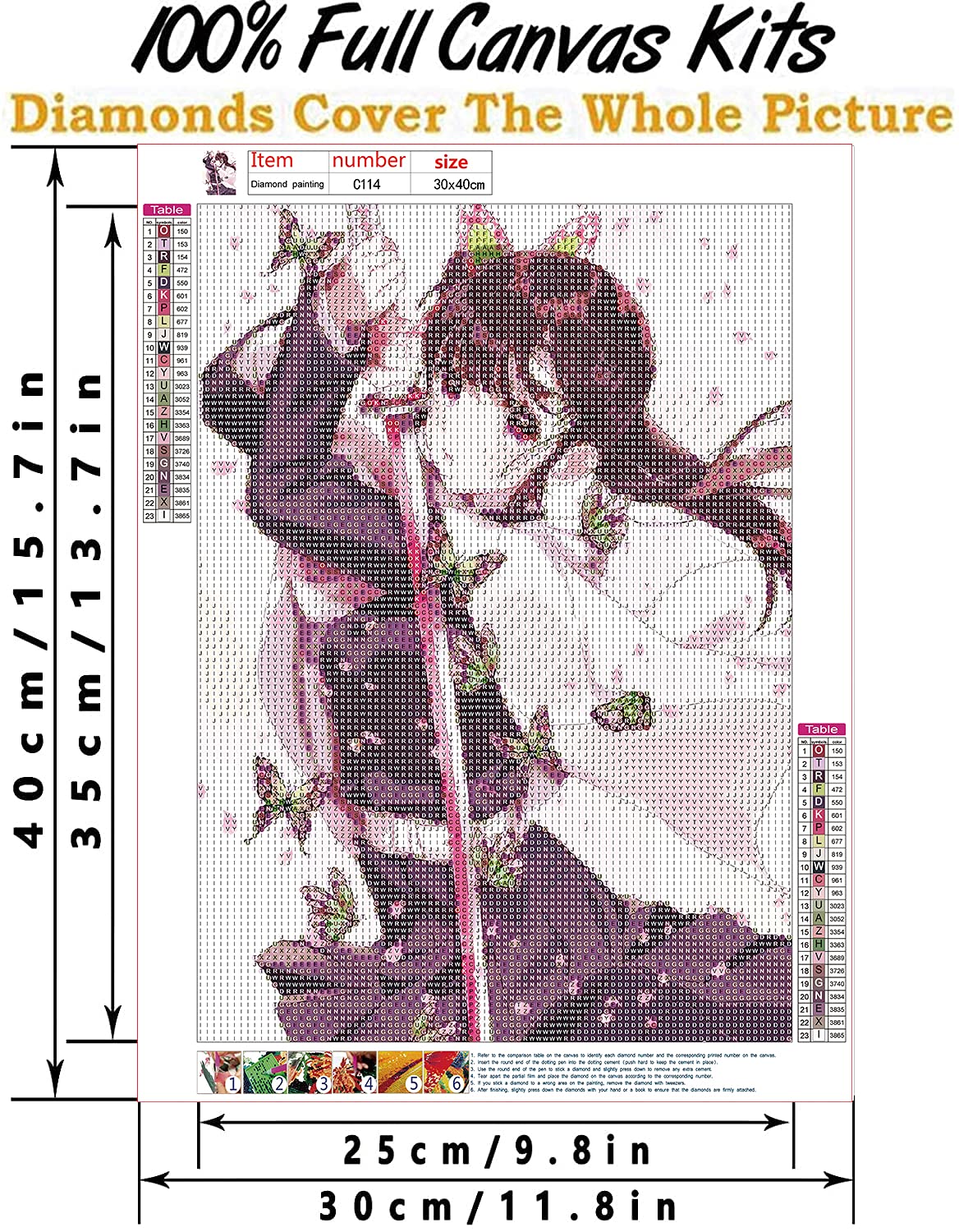 vodwml DIY 5D Diamond Painting Anime by Number Kits Full Drills for Adults, Cross Stitch Crystal Rhinestone Embroidery Pictures Arts Craft for Home Wall Decor Gift.(G-M-R-57-30X40) vodwml