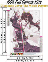 vodwml DIY 5D Diamond Painting Anime by Number Kits Full Drills for Adults, Cross Stitch Crystal Rhinestone Embroidery Pictures Arts Craft for Home Wall Decor Gift.(G-M-R-57-30X40) vodwml