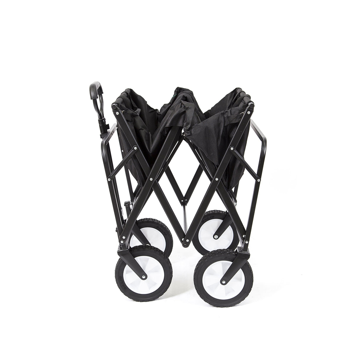 MacSports Collapsible Folding Outdoor Utility Wagon, Black MACSPORTS