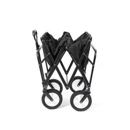 MacSports Collapsible Folding Outdoor Utility Wagon, Black - WoodArtSupply