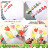 Gueevin 10 Pack Paint by Number DIY for Adults Paint by Numbers Acrylic Painting Kits Canvas, Without Frame, Simple Oil Painting for Spring Summer Gift Wall Decor 12 x 16 inch(Bloom Style) Gueevin