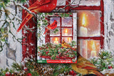 Springbok 500 Piece Jigsaw Puzzle for Adults - Together for Christmas Features a Pair of Cardinals on a Snowy Winter's Holiday Outdoor Scene Precision-Cut Puzzle Pieces Made in The USA Springbok