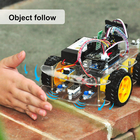OSOYOO Robot Car Starter Kit for Arduino | STEM Remote Controlled App Educational Motorized Robotics for Building Programming Learning How to Code | IOT Mechanical DIY Coding for Teens Adults OSOYOO