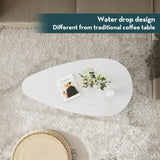 SAYGOER Modern Coffee Table White Oval Coffee Tables for Living Room Simple Center Table for Small Space Home Office Easy Assembly 22.2" D x 42.5" W x 17.1" H, White SAYGOER