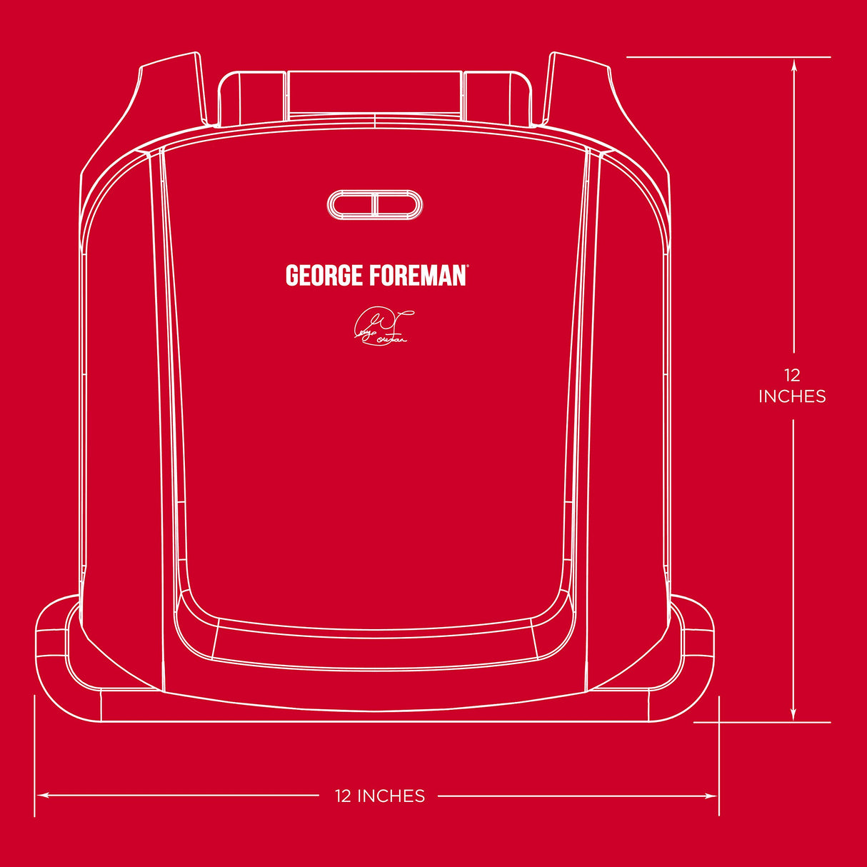 George Foreman 4-Serving Removable Plate Electric Grill and Panini Press, George Tough Non-Stick Coating, Drip Tray Catches Grease, Black George Foreman