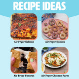 Tasty Personal Air Fryer, Healthier Meals in Minutes, Adjustable Temp Control up to 400°F, Easy-to-Use Design, Nonstick Basket and Tray Made without PFAS, PFOA, PFOS & PTFE, 900 Watts, 2-Quart, White Tasty