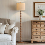 BOBOMOMO 62" Rustic Floor Lamp for Living Room, Retro Farmhouse Floor Lamp Rotary Switch, Resin Standing Lamp for Living Room, Corner, Dining Room, Bedroom, House BOBOMOMO