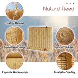 Lsjoaw Roll Up Reed Shade 34x48in (WxH)/86x121CM Outdoor Bamboo Shades Blinds Patio Blinds Roman Roller Blinds Curtain with Lifter Porch Window Privacy Brown Lsjoaw