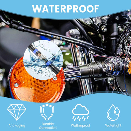 455 PCS Heat Shrink Self Soldering Butt Connector, Solder Seal Wire Connectors Kit, Waterproof Wire Solder Stick Splice Connector for Marine Electrical Automotive (5 Colors/5 Sizes/ 26-10 Gauge) AKOSN