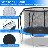 Simple Deluxe Trampoline for Kids with Safety Enclosure Net Wind Stakes 400LBS Weight Capacity 12FT Blue Inside Net Simple Deluxe